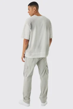 boohooMAN Straight Leg Elasticated Waist Bengaline Cargo Trouser | UK| Trousers|Cargos