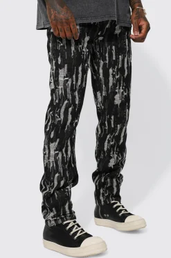 boohooMAN Straight Leg Fabric Interest Jeans | UK| Trousers|Jeans