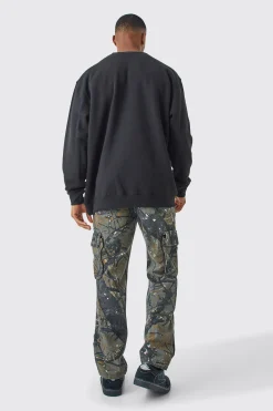 boohooMAN Straight Leg Forrest Camo 3d Cargo Pocket Trouser | UK| Trousers|Cargos