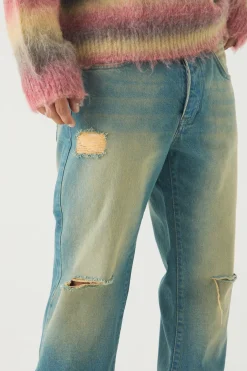 boohooMAN Straight Leg Rigid Ripped Knee Distressed Jeans | UK| Trousers|Jeans