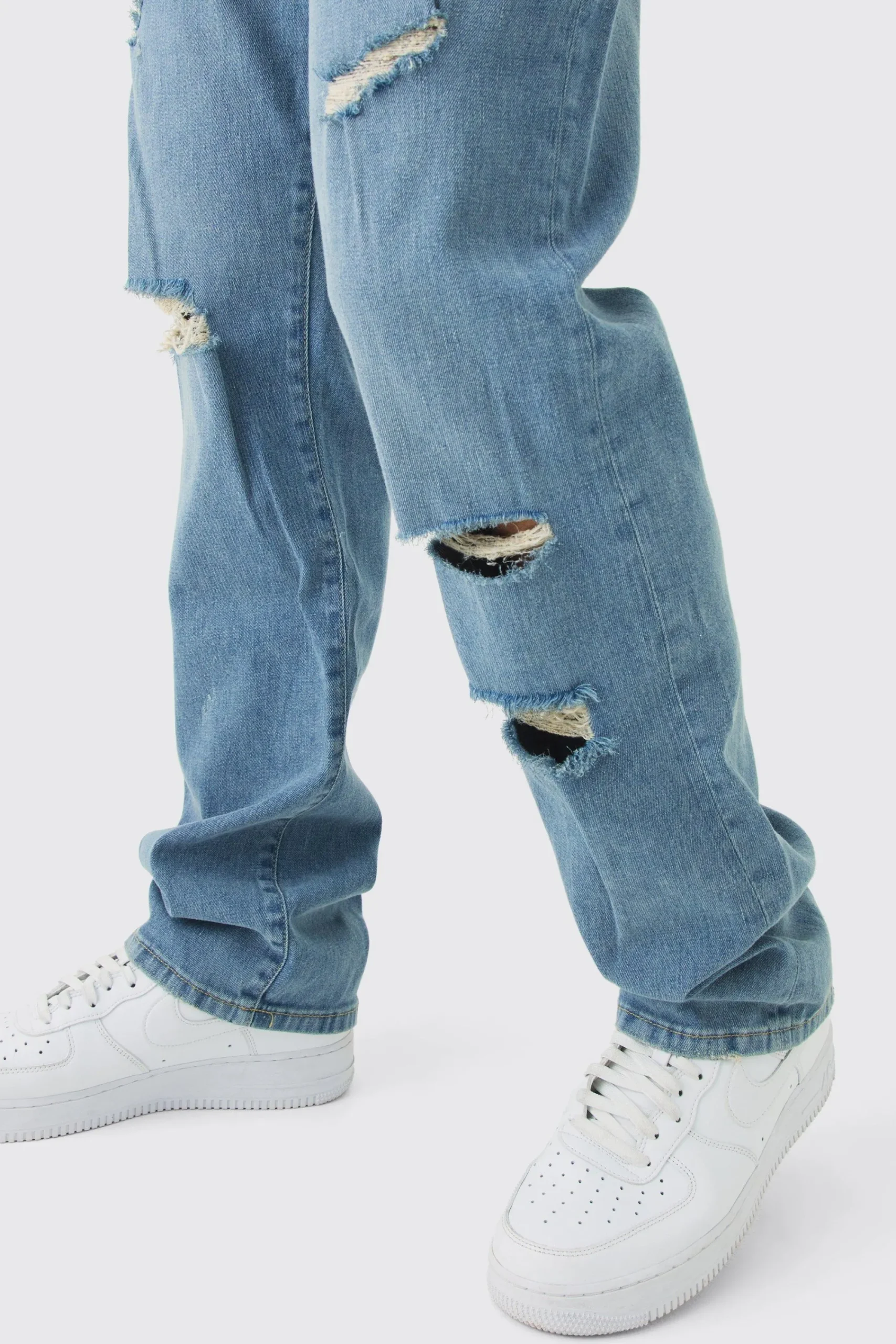 boohooMAN Straight Leg Ripped Jeans | UK| Trousers|Jeans