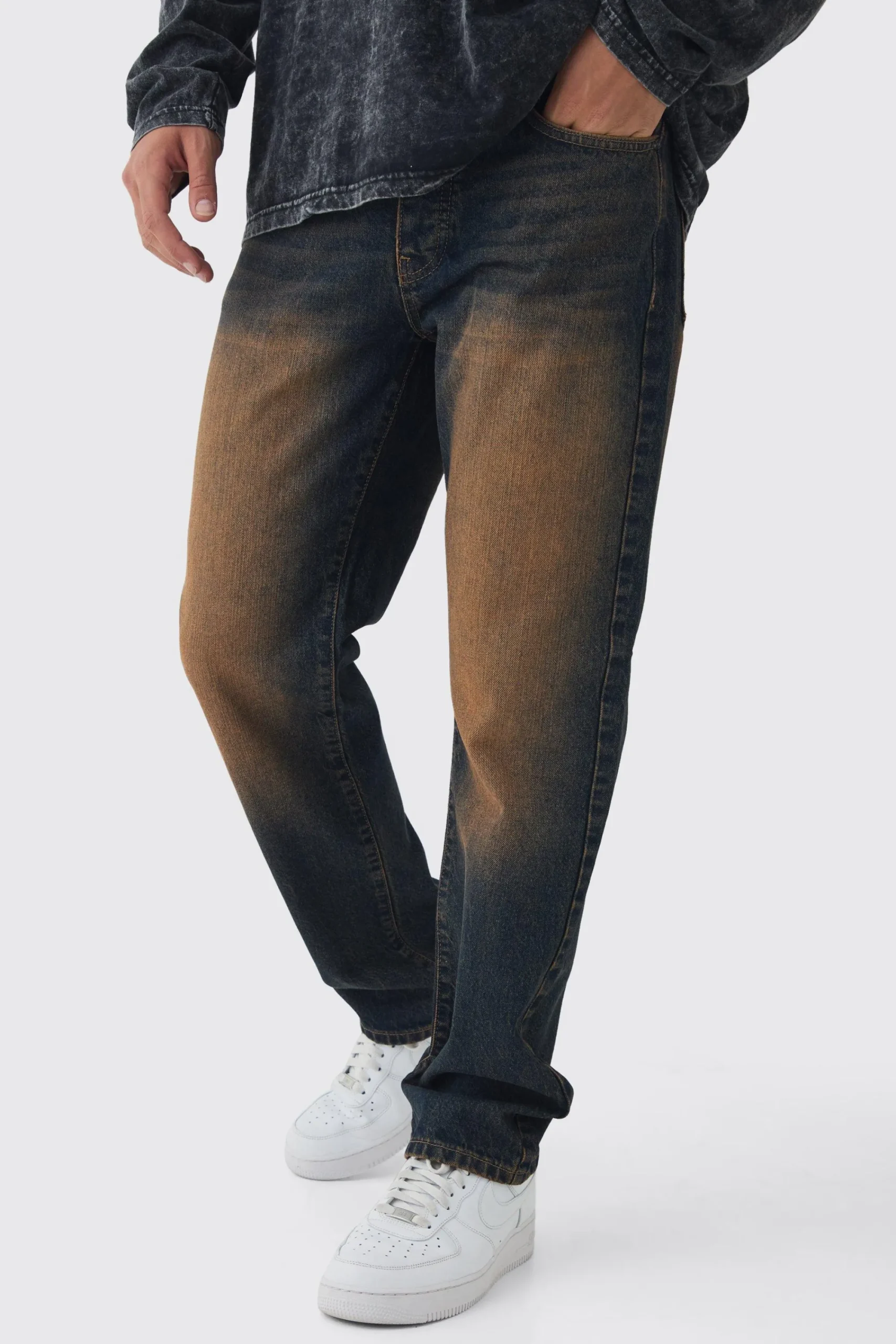 boohooMAN Straight Leg Tinted Jeans | UK| Jeans