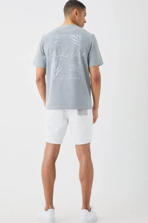boohooMAN Straight Rigid Denim Shorts With Woven Label | UK| Shorts