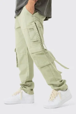 boohooMAN Straight Rigid Multi Pocket Overdye Cargo Jean In | UK| Trousers|Jeans