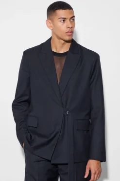 boohooMAN Strap Detail Oversized Blazer | UK| Suits & Tailoring