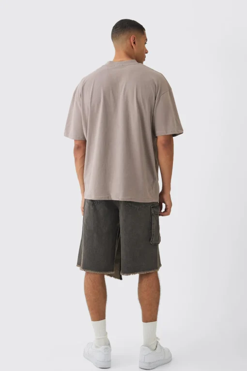 boohooMAN Strap Overlayed Denim Cargo Jorts | UK| Shorts