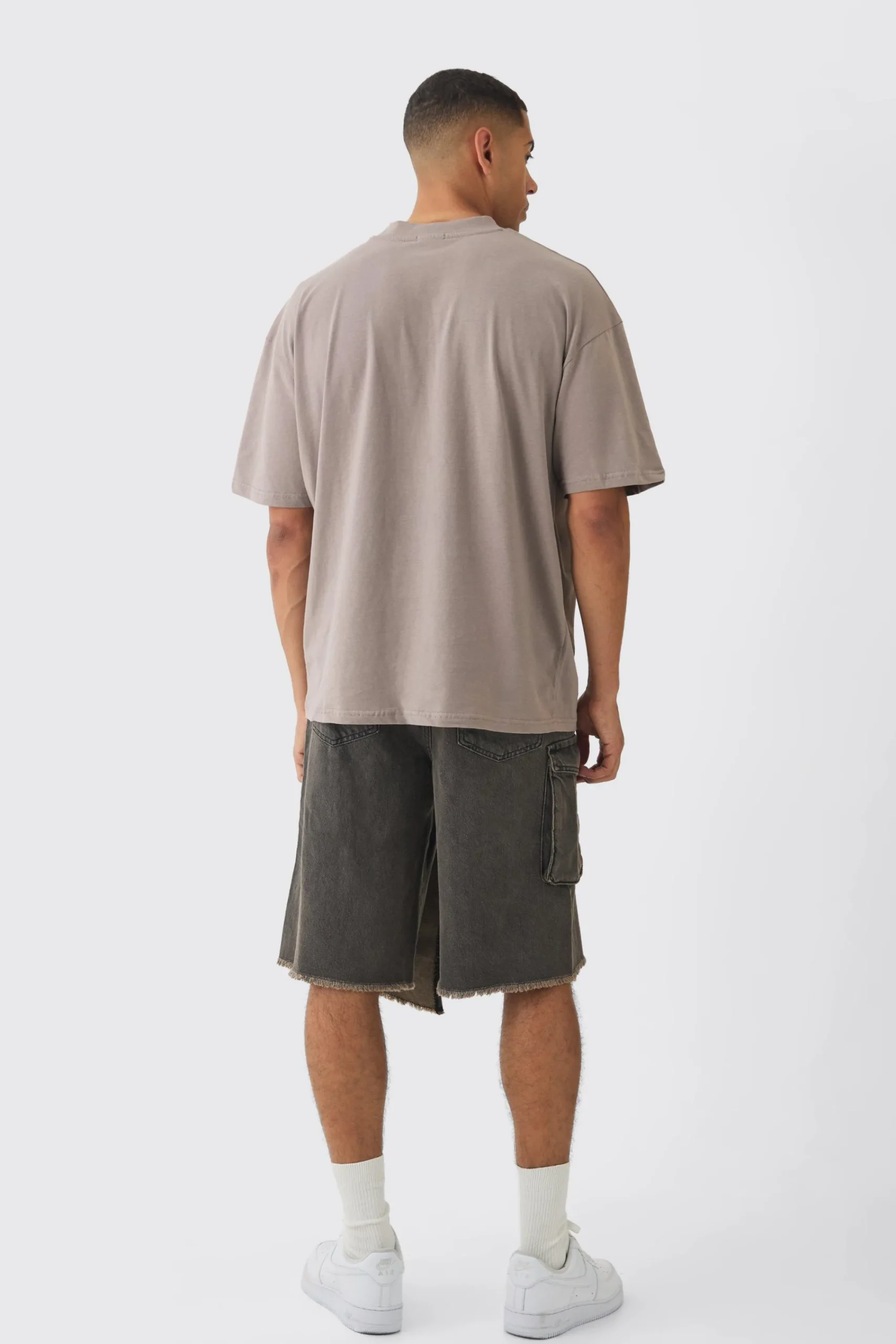 boohooMAN Strap Overlayed Denim Cargo Jorts | UK| Shorts
