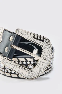 boohooMAN Studded Western Belt In | UK| Belts
