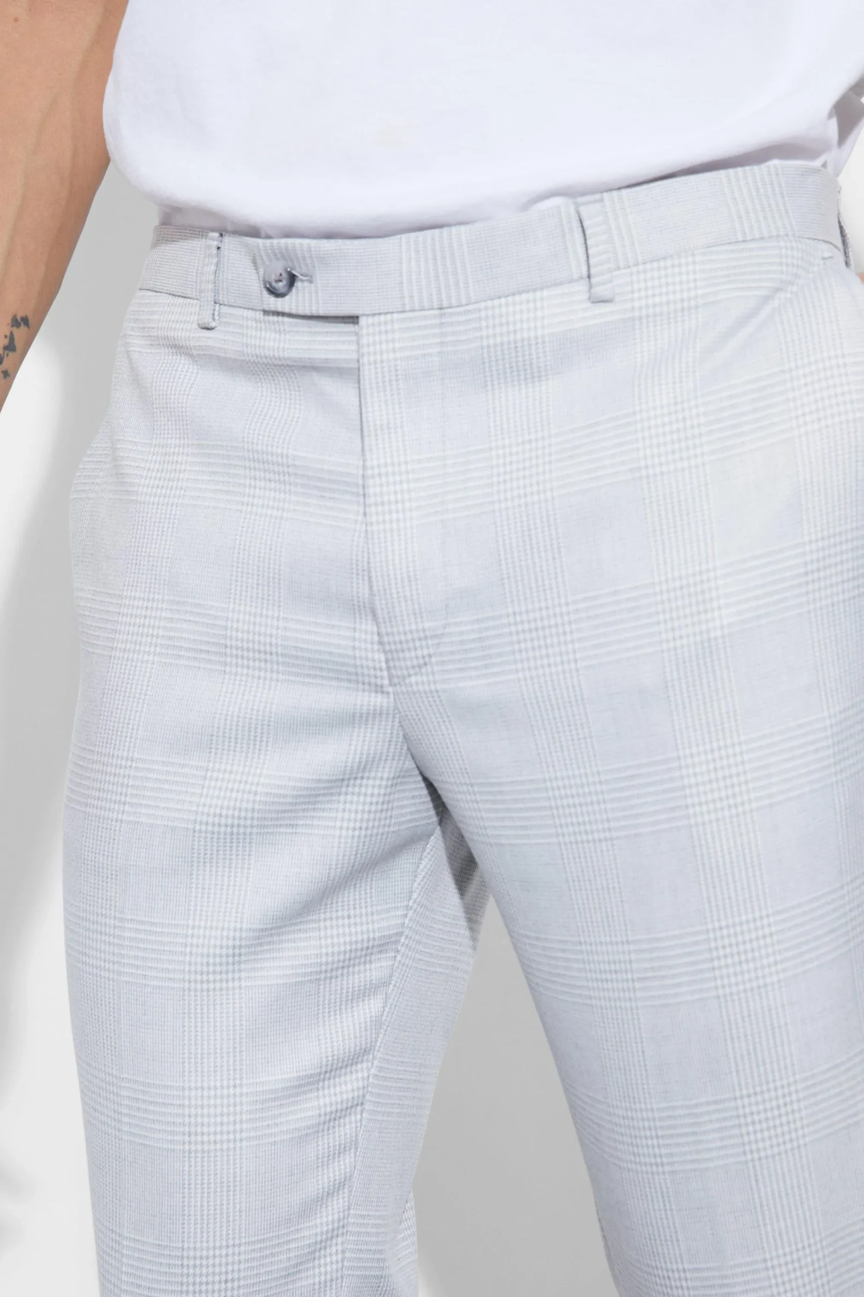 boohooMAN Super Skinny Check Smart Trouser | UK| Trousers