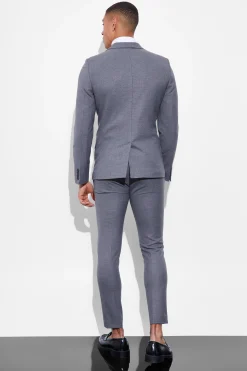 boohooMAN Super Skinny Mini Texture Suit Jacket | UK| Suits & Tailoring