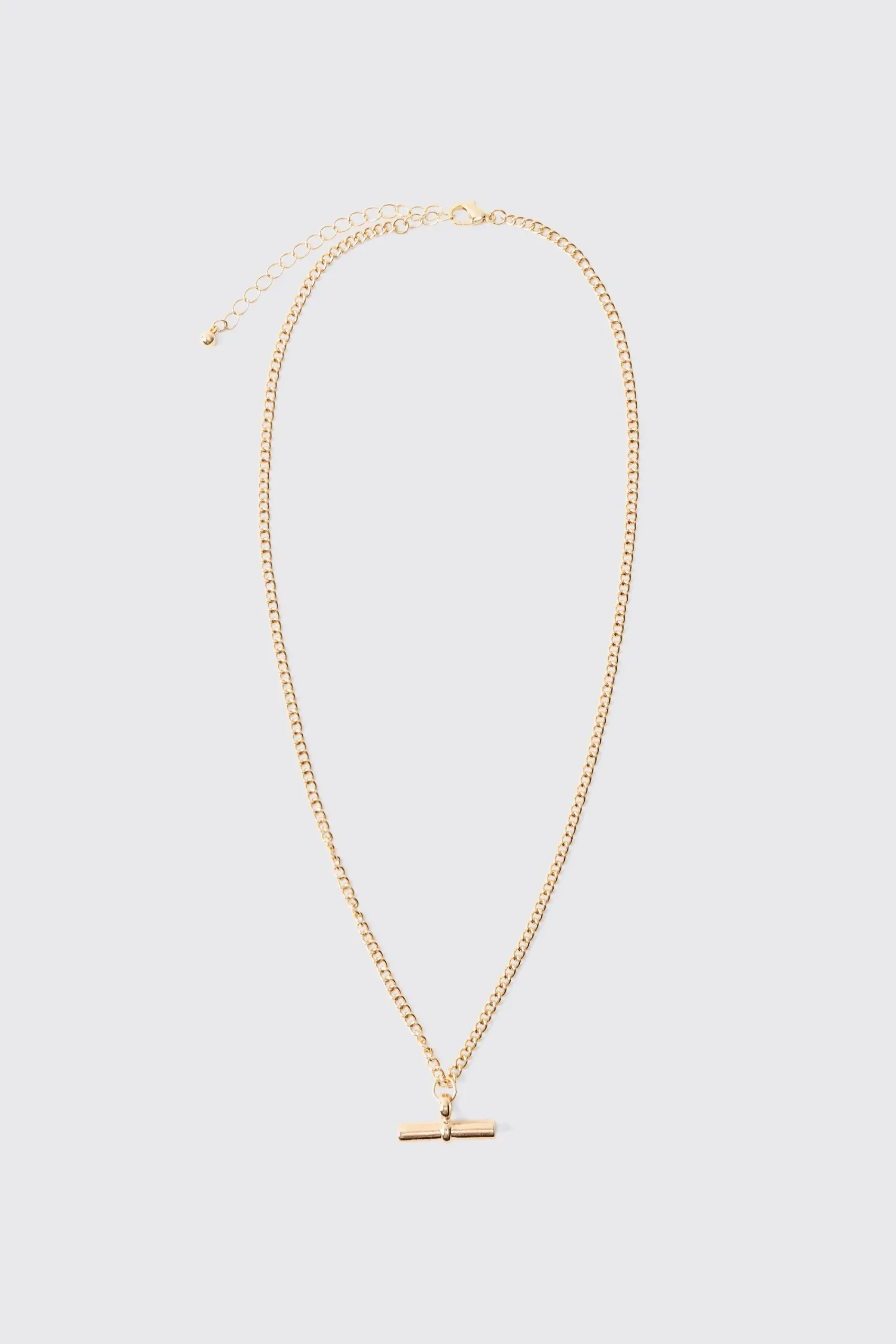 boohooMAN T Bar Pendant Necklace In | UK| Jewellery & Watches
