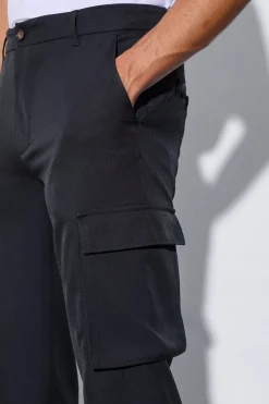 boohooMAN Tailored Cargo Straight Fit Trousers | UK| Suits & Tailoring