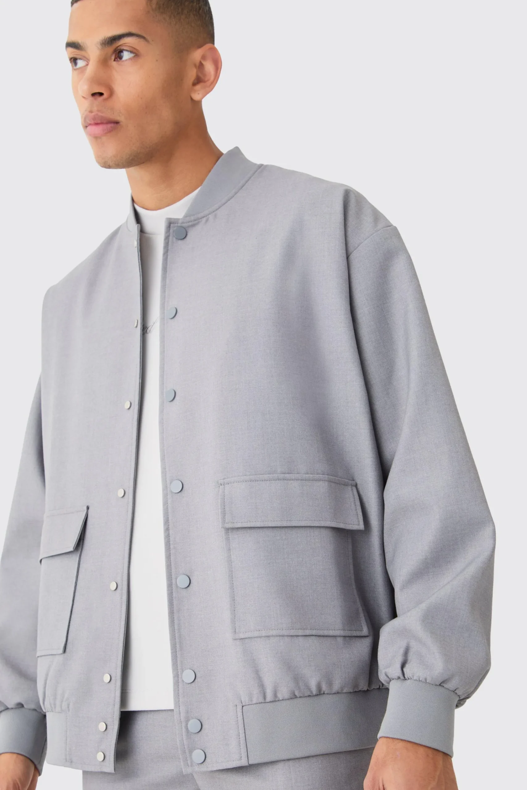 boohooMAN Tailored Oversized Bomber Jacket | UK| Suits & Tailoring