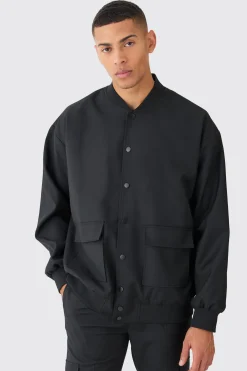 boohooMAN Tailored Oversized Bomber Jacket | UK| Suits & Tailoring