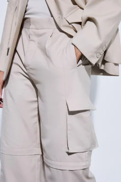 boohooMAN Tailored Zip Off Cargo Hybrid Trousers | UK| Suits & Tailoring|Trousers