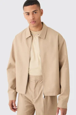 boohooMAN Tailored Zip Up Boxy Fit Harrington Smart Set | UK| Suits & Tailoring