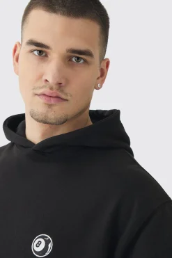 boohooMAN Tall 8 Ball Embroidered Hoodie | UK| Hoodies & Sweatshirts