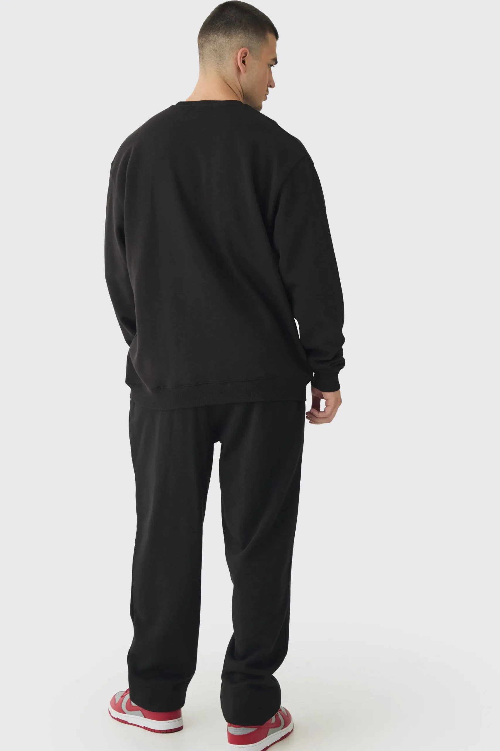 boohooMAN Tall 13 Embroidered Sweat Tracksuit | UK| Tracksuits