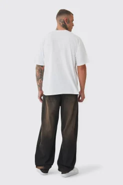 Tall 13 Leopard Embroidered T-shirt In | UK^boohooMAN Online
