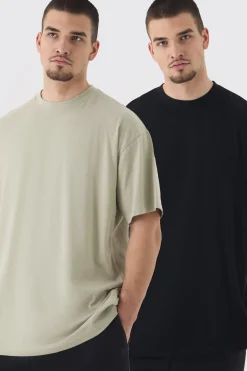 Tall 2 Pack Oversized T-shirt | UK^boohooMAN Hot