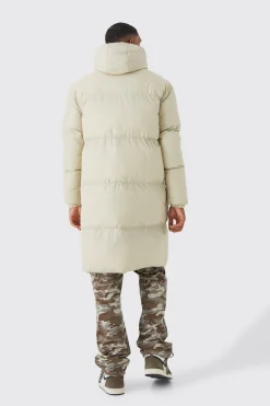 boohooMAN Tall 4 Pocket Longline Hooded Puffer Jacket In | UK| Coats & Jackets