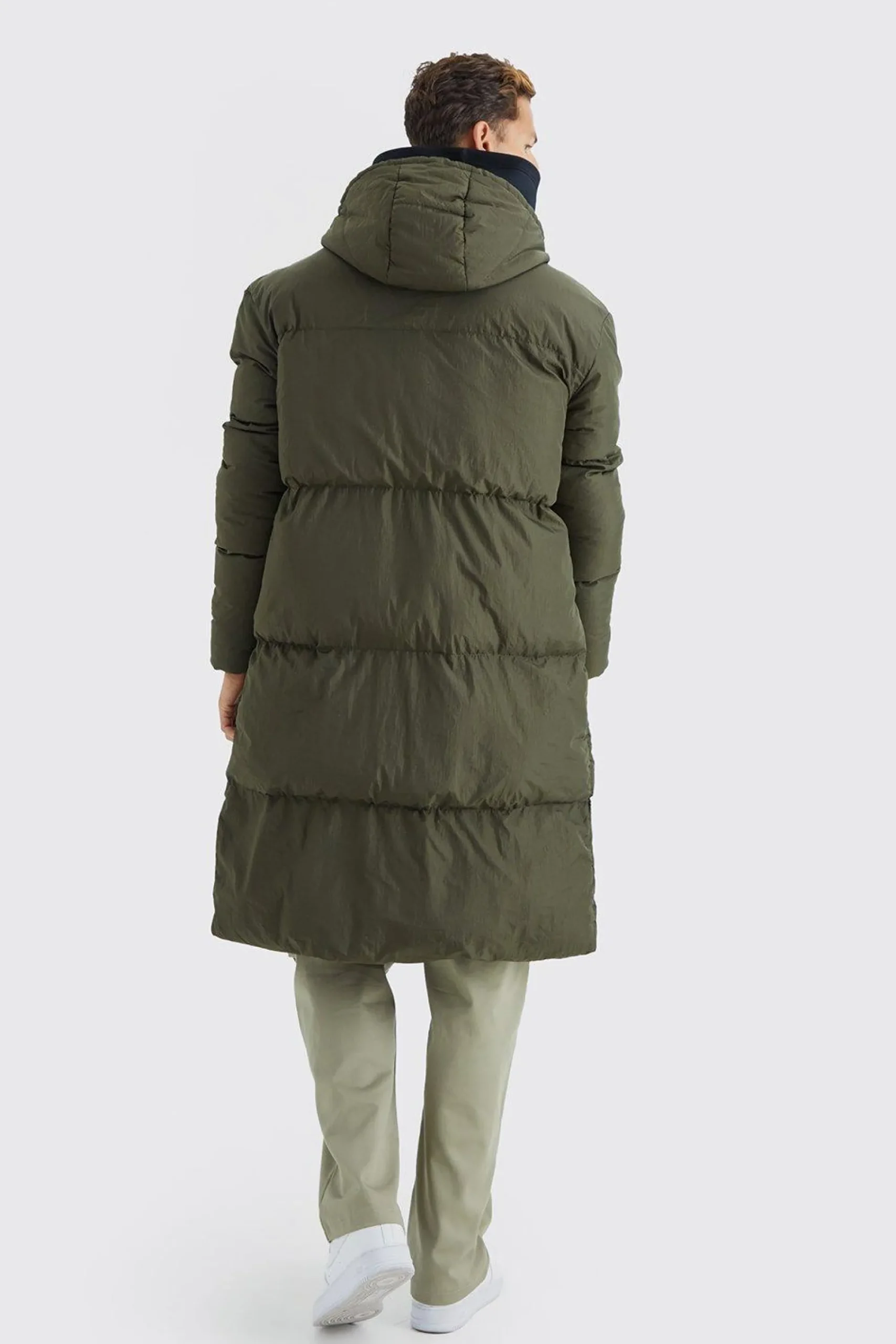 boohooMAN Tall 4 Pocket Longline Hooded Puffer Jacket In | UK| Coats & Jackets