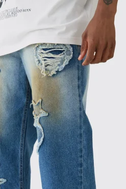 boohooMAN Tall Applique Relaxed Fit Jeans | UK| Trousers|Jeans