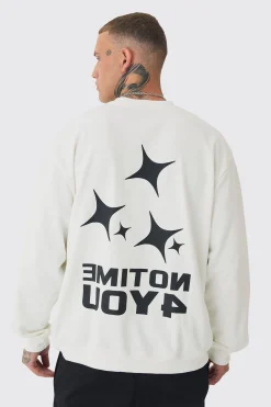 boohooMAN Tall Back Print Oversized Sweat | UK| Hoodies & Sweatshirts