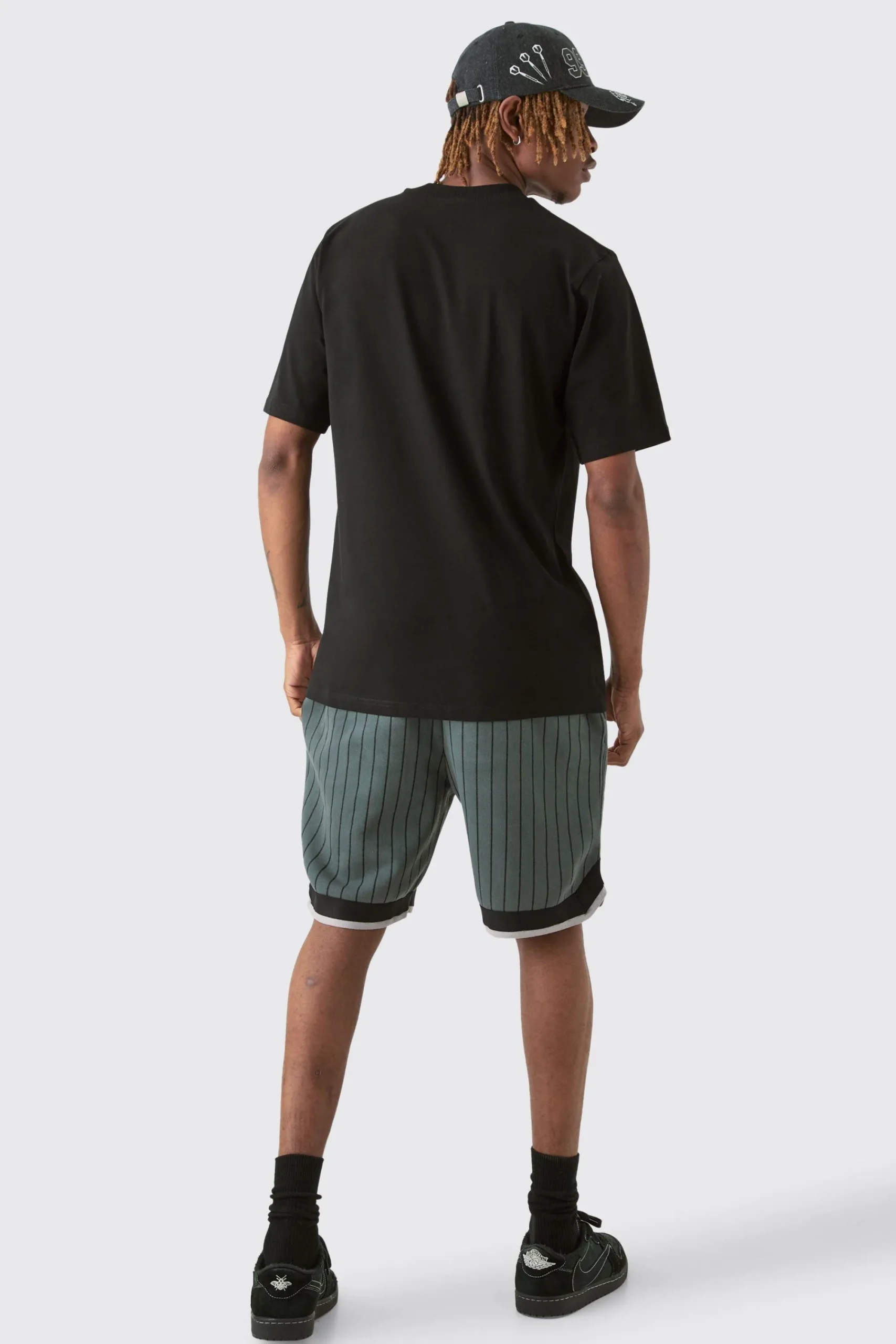 boohooMAN Tall Boxy Limited Basketball Tee & Short Set | UK| Tracksuits