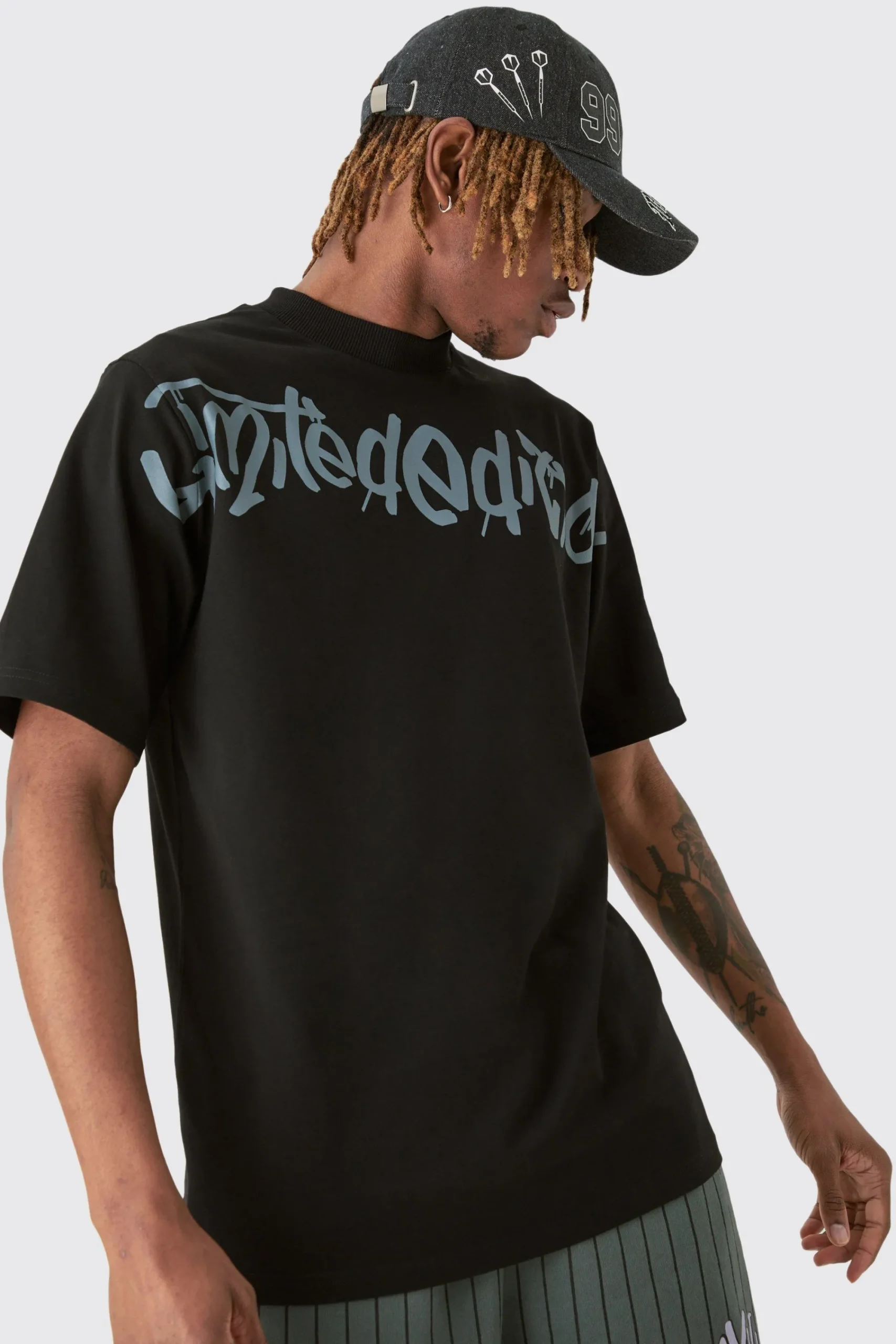 boohooMAN Tall Boxy Limited Basketball Tee & Short Set | UK| Tracksuits