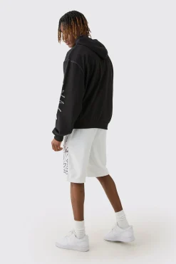 boohooMAN Tall Boxy Oversized Embroidery Hoodie | UK| Hoodies & Sweatshirts