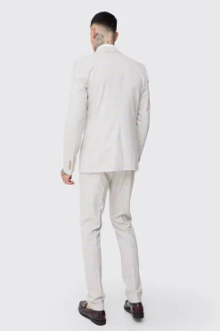 boohooMAN Tall Checked Skinny Fit Trousers | UK| Suits & Tailoring|Trousers