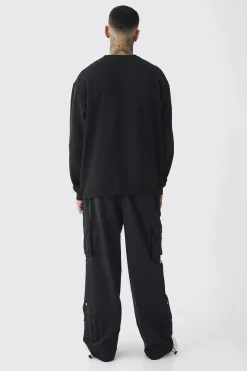 boohooMAN Tall Cherry Embroidered Sweat | UK| Hoodies & Sweatshirts