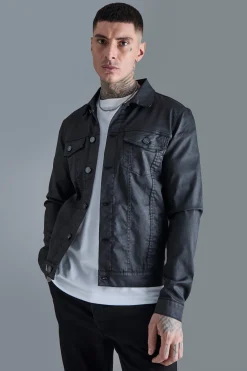 boohooMAN Tall Coated Denim Jacket | UK| Coats & Jackets