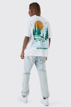 Tall Colorado Back Printed Oversized T-Shirt | UK^boohooMAN New