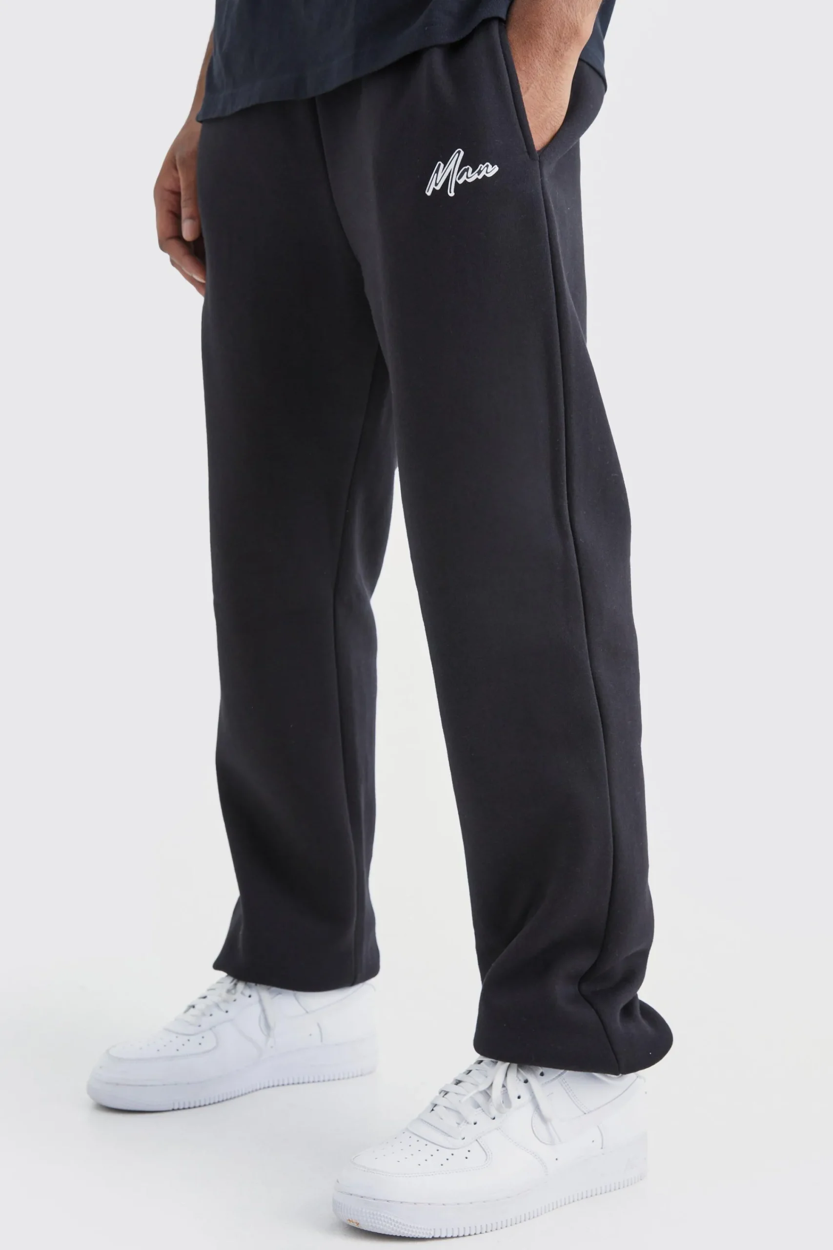 boohooMAN Tall Core Fit Man Signature Branded Jogger | UK| Trousers|Joggers
