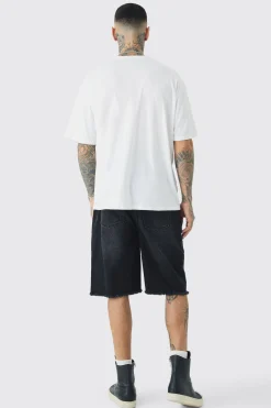 Tall Cross Embroidered T-shirt In | UK^boohooMAN Best