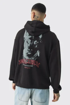 boohooMAN Tall Doberman Graphic Back Print Oversized Hoodie | UK| Hoodies & Sweatshirts
