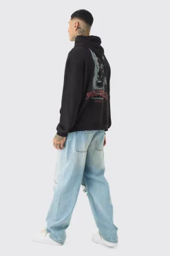 boohooMAN Tall Doberman Graphic Back Print Oversized Hoodie | UK| Hoodies & Sweatshirts