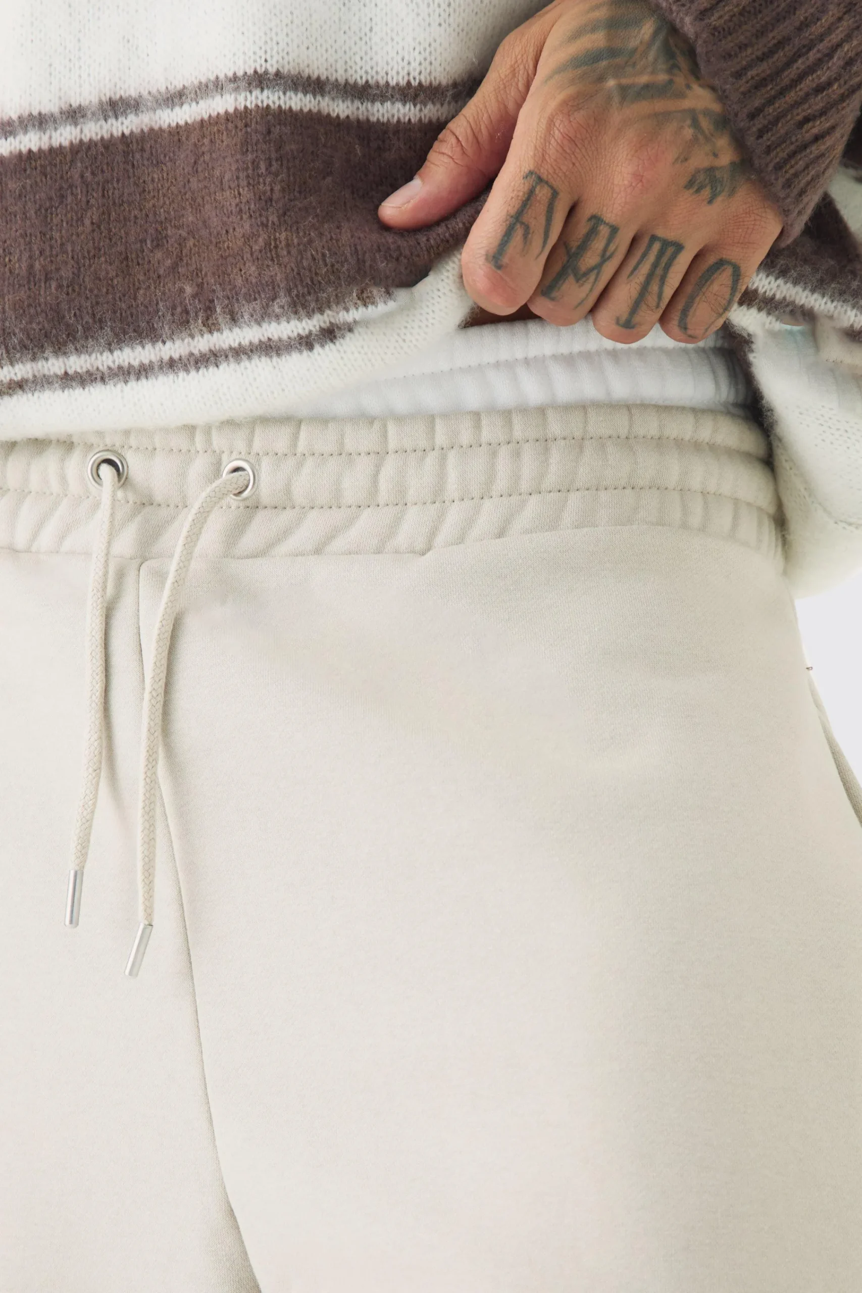 boohooMAN Tall Double Waistband Baggy Fit Jersey Bottoms In | UK| Trousers|Shorts