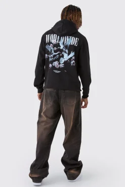 boohooMAN Tall Dove Worldwide Regular Fit Hoodie | UK| Hoodies & Sweatshirts