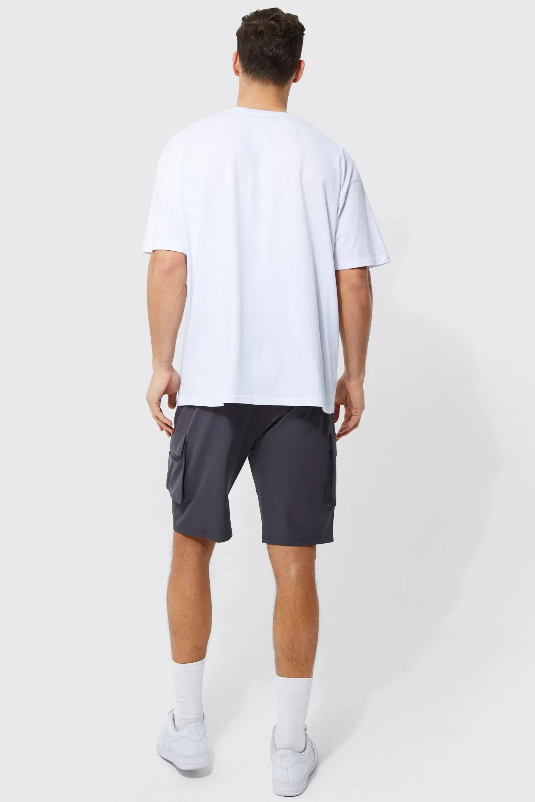 boohooMAN Tall Elastic Waist 4 Way Stretch Cargo Short | UK| Shorts
