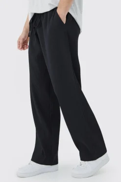 boohooMAN Tall Elastic Waist Relaxed Fit Cropped Pleated Trouser | UK| Trousers