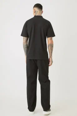 boohooMAN Tall Elasticated Lightweight Technical Stretch Relaxed Fit Trousers | UK| Trousers