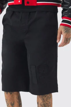 boohooMAN Tall Elasticated Waist Applique Jorts | UK| Shorts