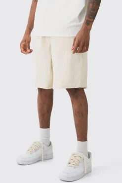 boohooMAN Tall Elasticated Waist Drawcord Detail Slim Fit Shorts In | UK| Shorts