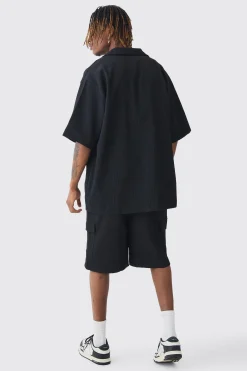 boohooMAN Tall Elasticated Waist Pleated Cargo Short | UK| Shorts