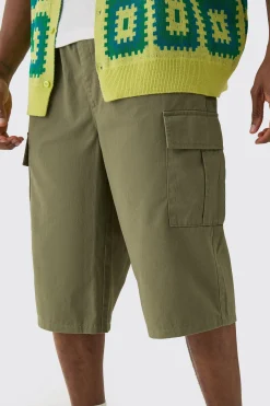 boohooMAN Tall Elasticated Waist Relaxed Fit Cargo Jorts | UK| Shorts