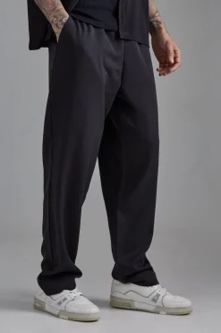 boohooMAN Tall Elasticated Waist Smart Straight Fit Trousers | UK| Trousers