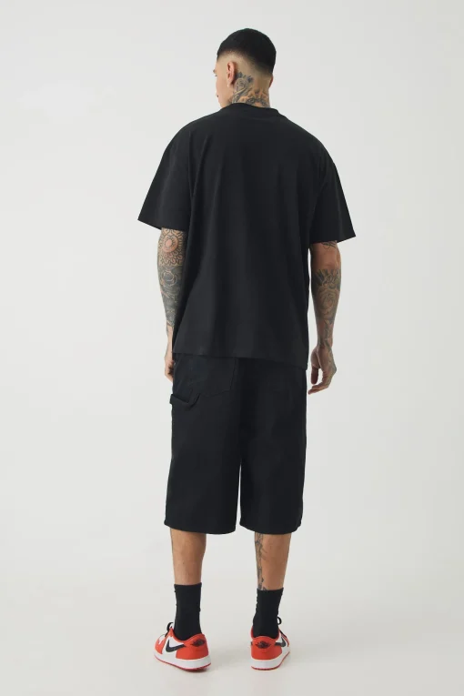 Tall Extended Neck Flower Print T-shirt | UK^boohooMAN Best